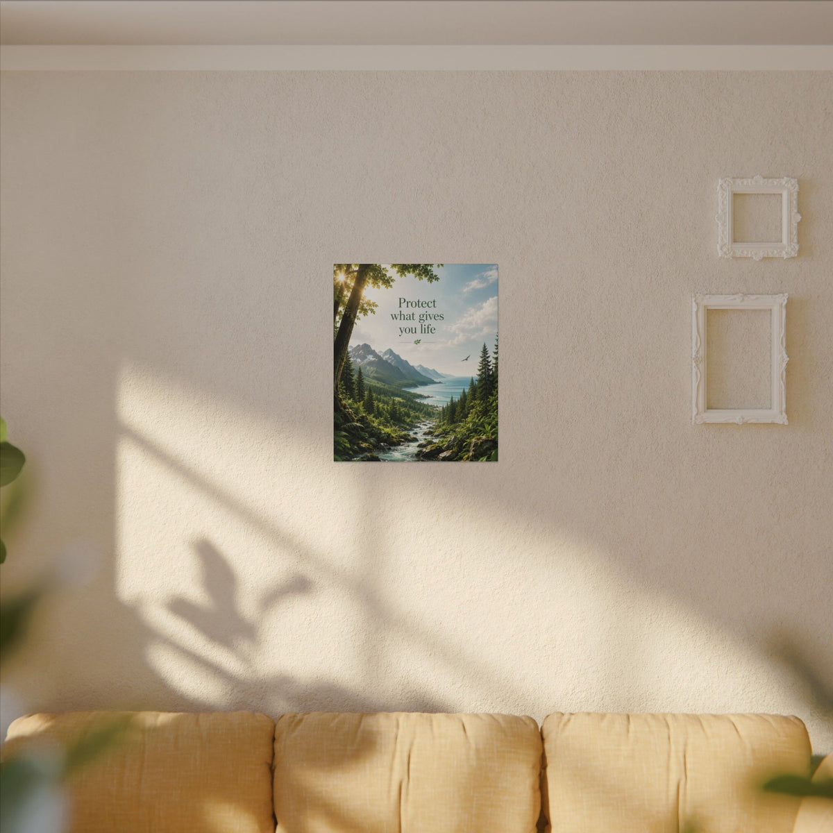 Copy of "SUSTAINABILITY IS NOT A SACRIFICE, IT'S A SMARTER WAY TO LIVE" (Geometric art style). Earthsmart Eco Canvas Wall Art (Matte Stretched Print).