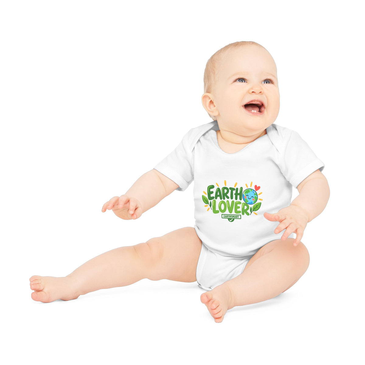 EARTHSMART BABY BODYSUIT — EARTH LOVER -  ECO-FRIENDLY ORGANIC ONESIE (UNISEX) (0 - 18 MONTHS)