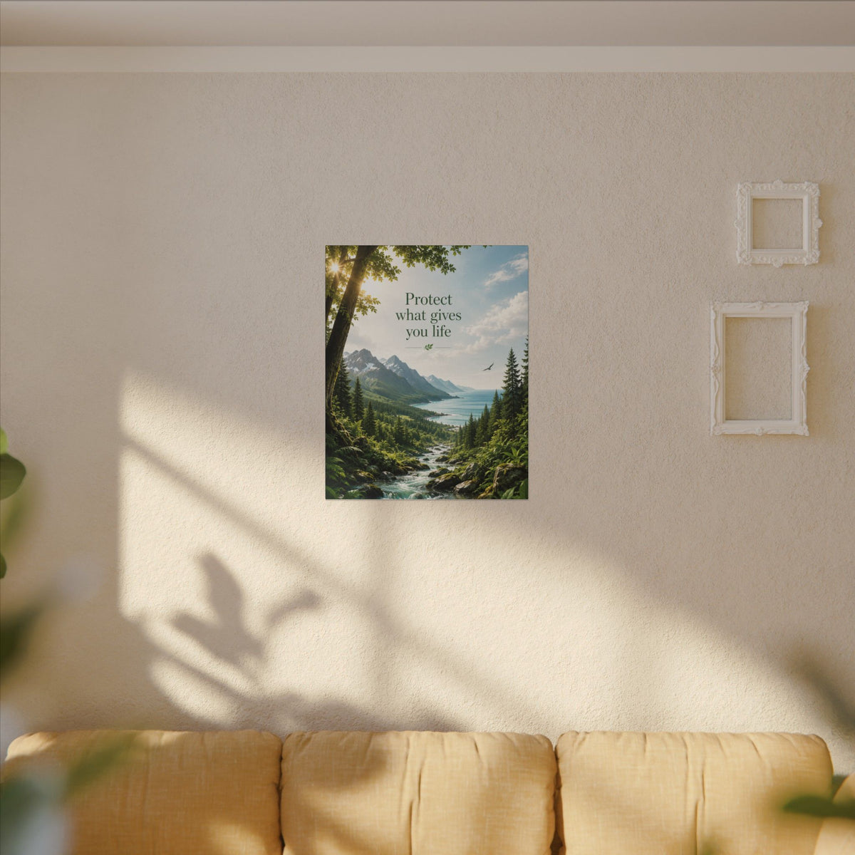 Copy of "SUSTAINABILITY IS NOT A SACRIFICE, IT'S A SMARTER WAY TO LIVE" (Geometric art style). Earthsmart Eco Canvas Wall Art (Matte Stretched Print).