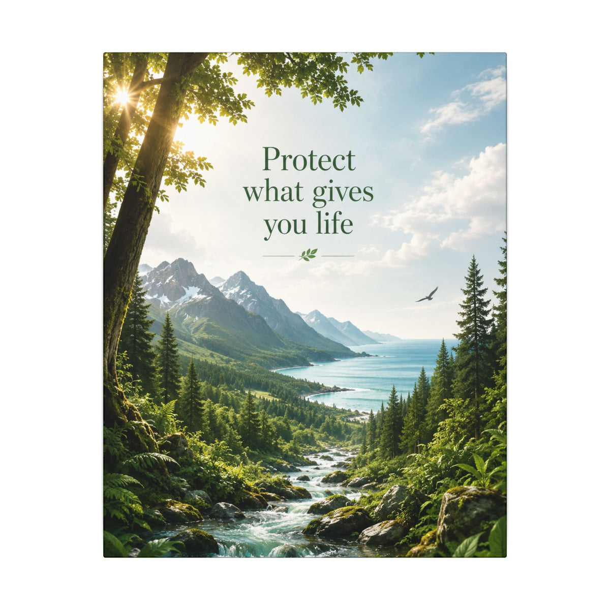 Copy of "SUSTAINABILITY IS NOT A SACRIFICE, IT'S A SMARTER WAY TO LIVE" (Geometric art style). Earthsmart Eco Canvas Wall Art (Matte Stretched Print).