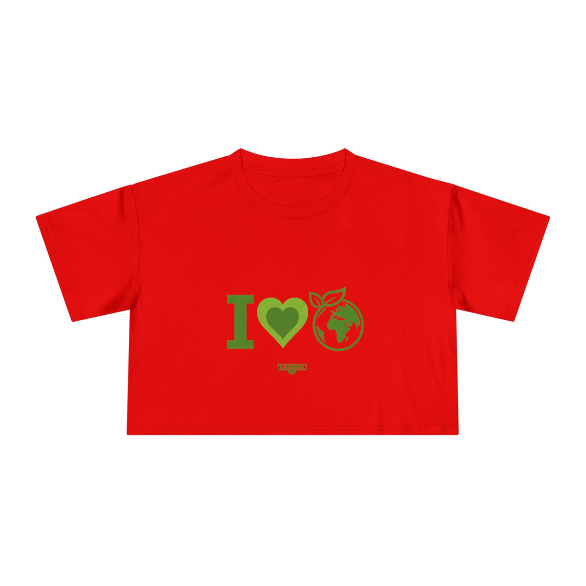 EARTHSMART CROP TOP - 'I LOVE EARTH' — Eco-Friendly - 100% Cotton.