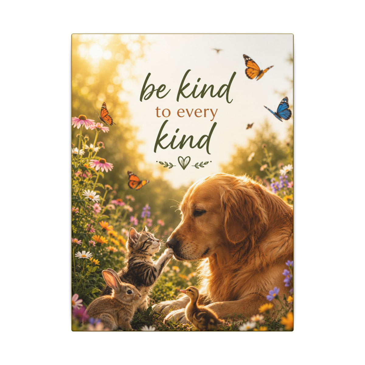 "BE KIND TO EVERY KIND" - Earthsmart Canvas Wall Art