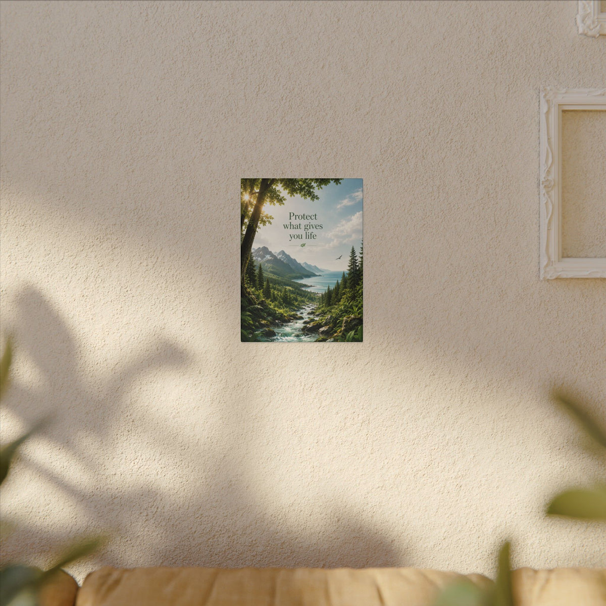 Copy of "SUSTAINABILITY IS NOT A SACRIFICE, IT'S A SMARTER WAY TO LIVE" (Geometric art style). Earthsmart Eco Canvas Wall Art (Matte Stretched Print).