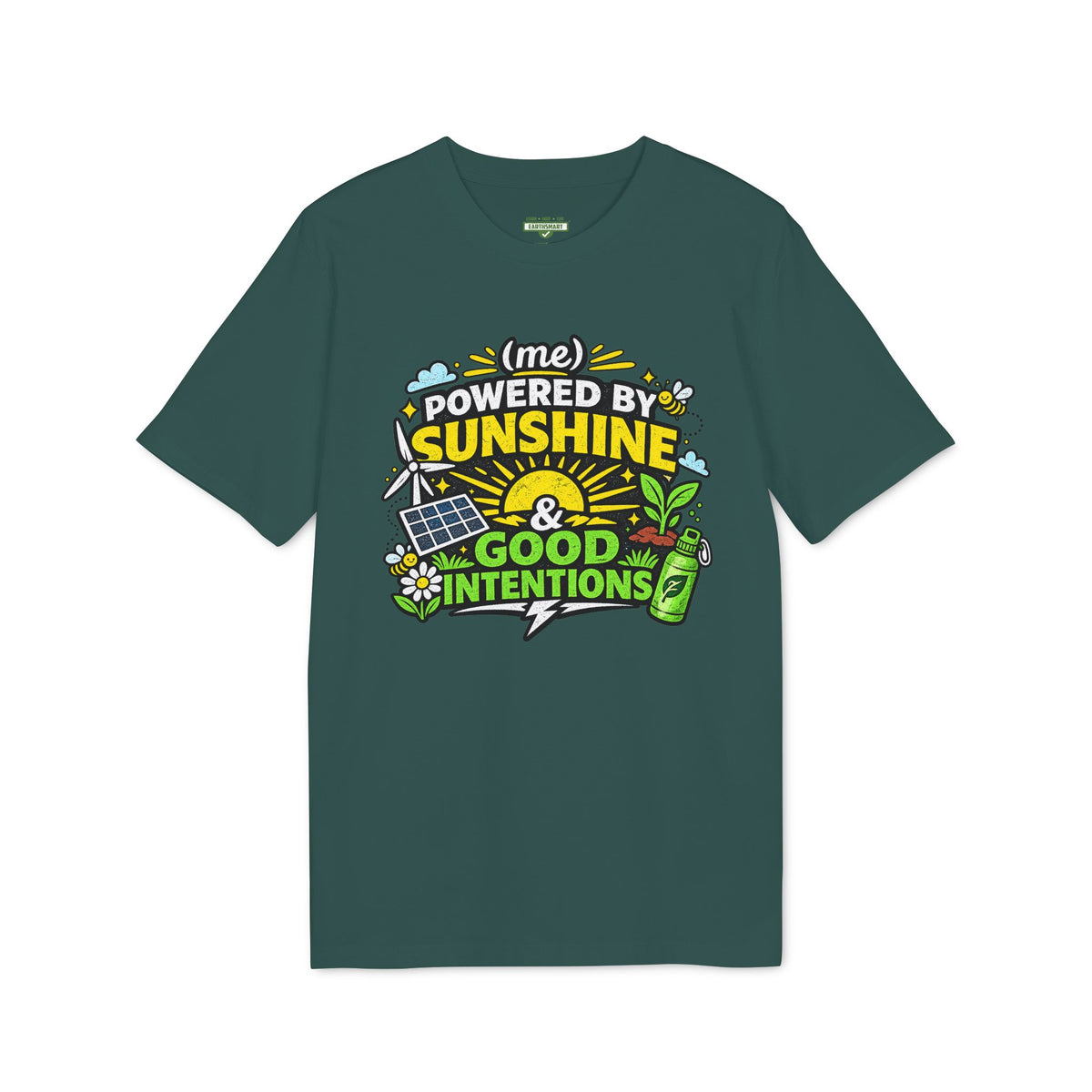 Earthsmart 'EARTH MOOD' Tee — "POWERED BY SUNSHINE". (UNISEX).