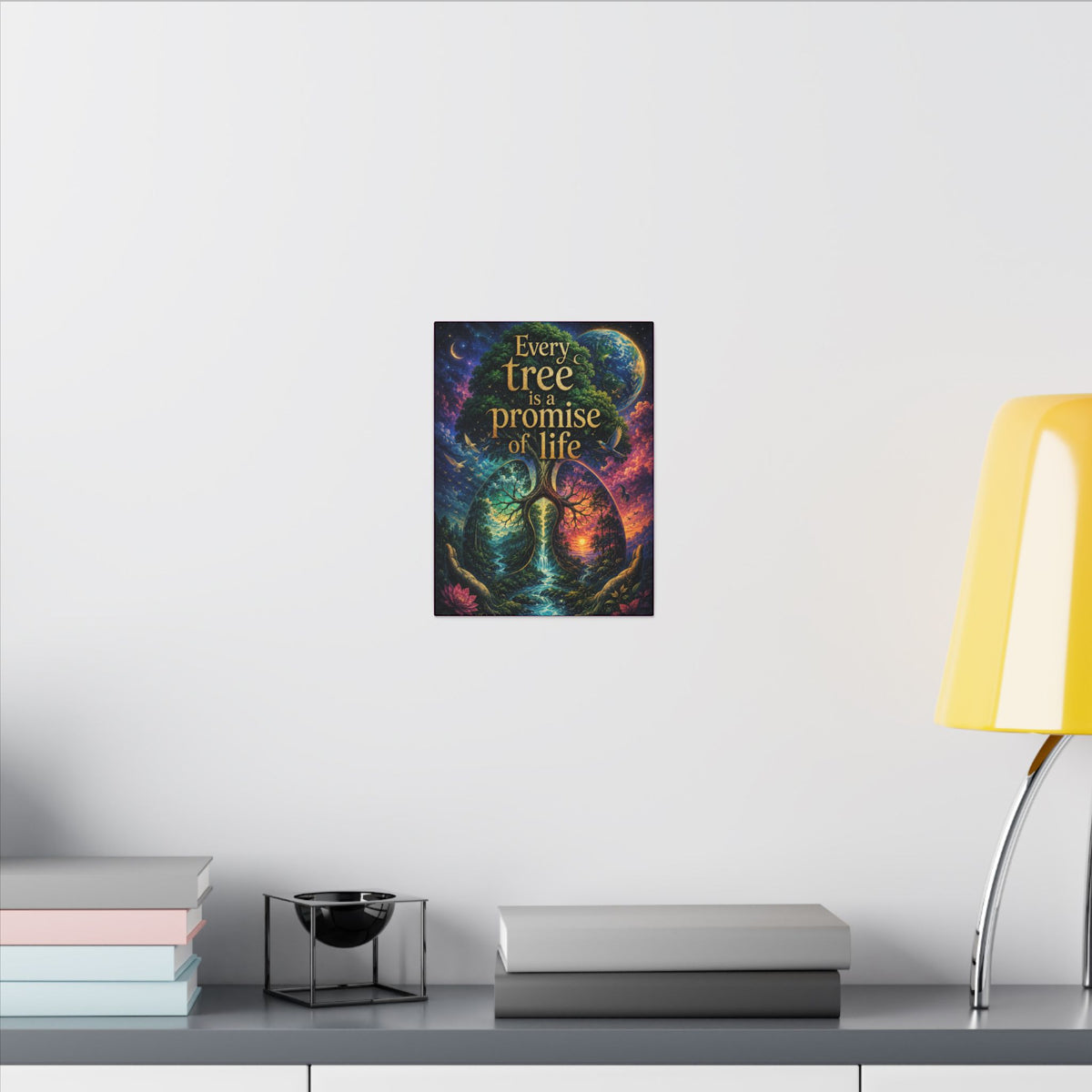 Copy of "EVERY TREE IS A PROMISE OF LIFE" (Surrealist art style). Earthsmart Eco Canvas Wall Art (Matte Stretched Print).