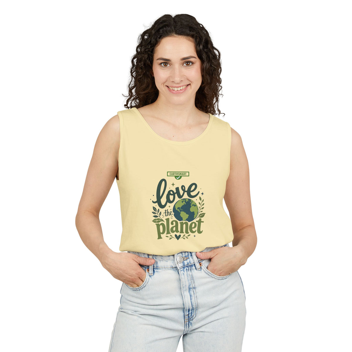 EARTHSMART Classic Tank top — Love the Planet - 100% cotton -  Eco Friendly.