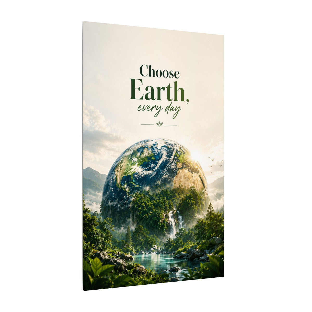 "CHOOSE EARTH EVERYDAY" - Earthsmart Canvas Wall Art.