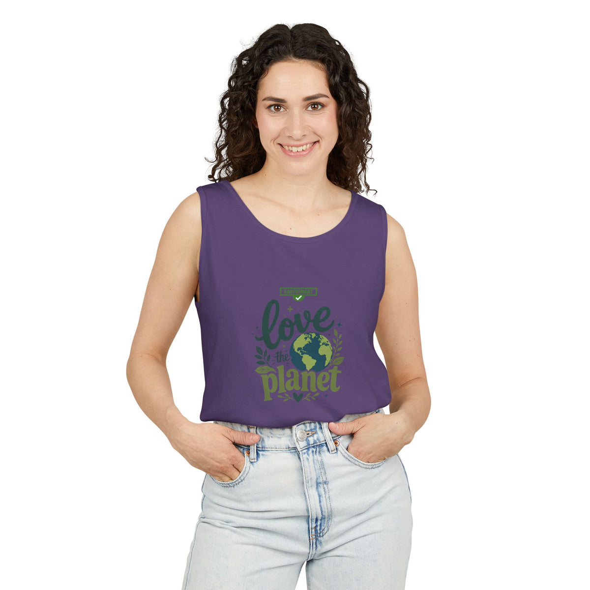 EARTHSMART Classic Tank top — Love the Planet - 100% cotton -  Eco Friendly.