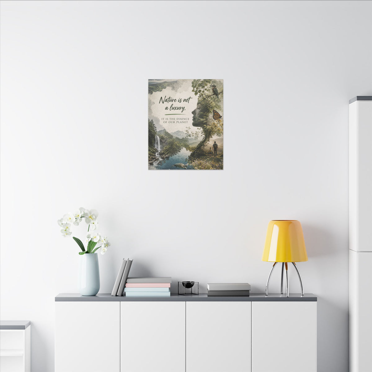 "Nature is not a luxury, it is the essence of our planet". Earthsmart Eco Canvas Wall Art (Matte Stretched Print).