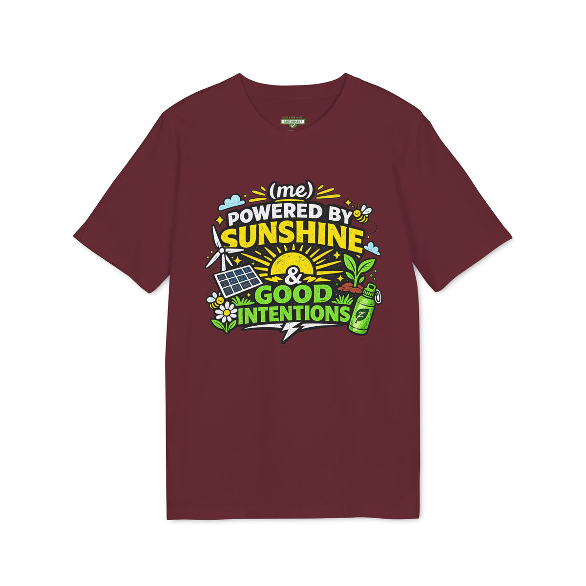Earthsmart 'EARTH MOOD' Tee — "POWERED BY SUNSHINE". (UNISEX).