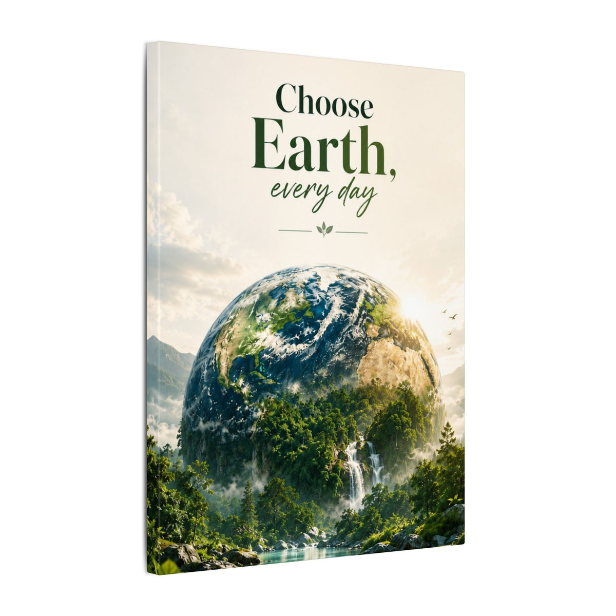 "CHOOSE EARTH EVERYDAY" - Earthsmart Canvas Wall Art.