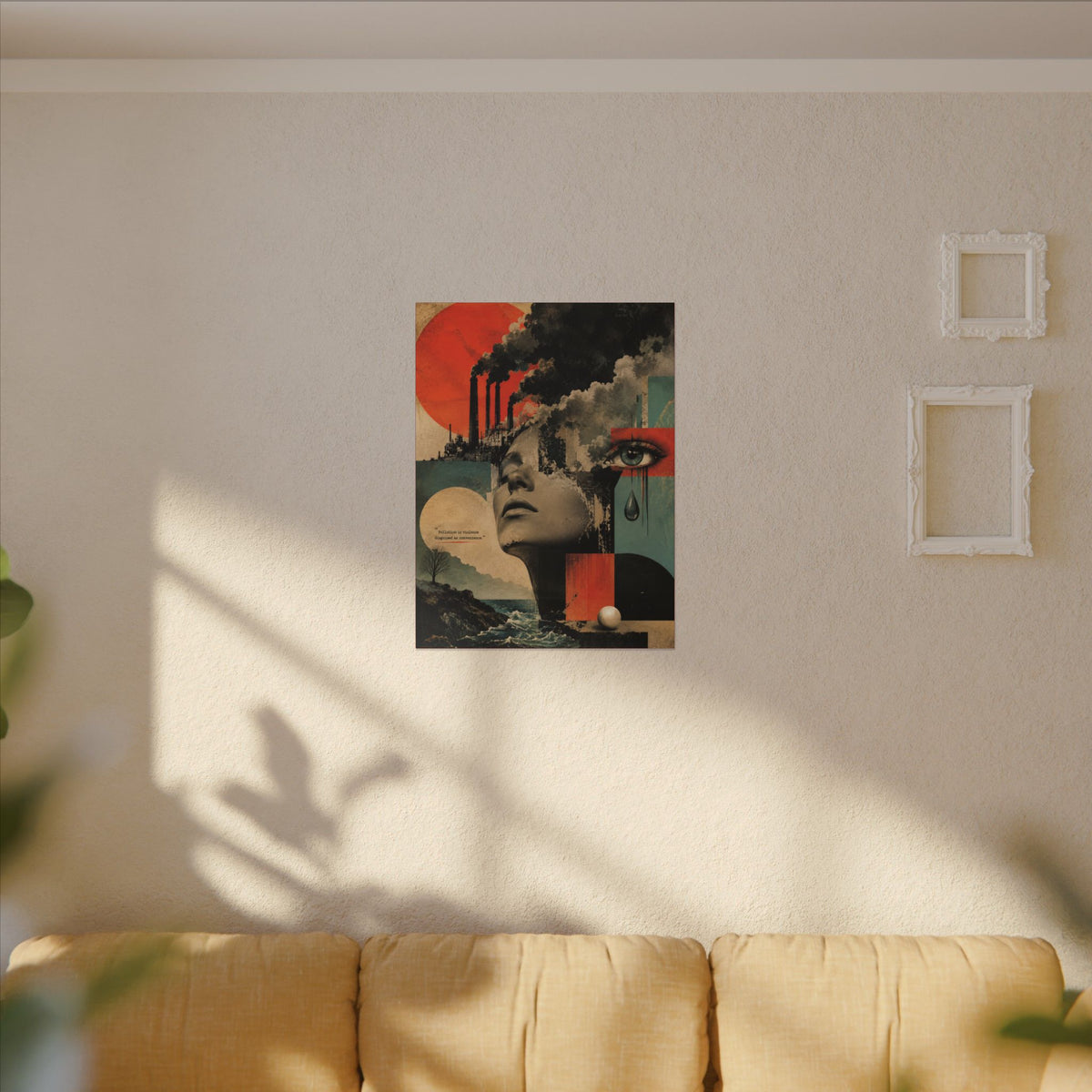 "POLLUTION IS VIOLENCE DISGUISED AS CONVENIENCE" - EARTHSMART WALL ART.