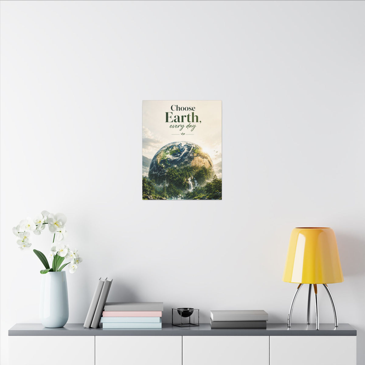 "CHOOSE EARTH EVERYDAY" - Earthsmart Canvas Wall Art.