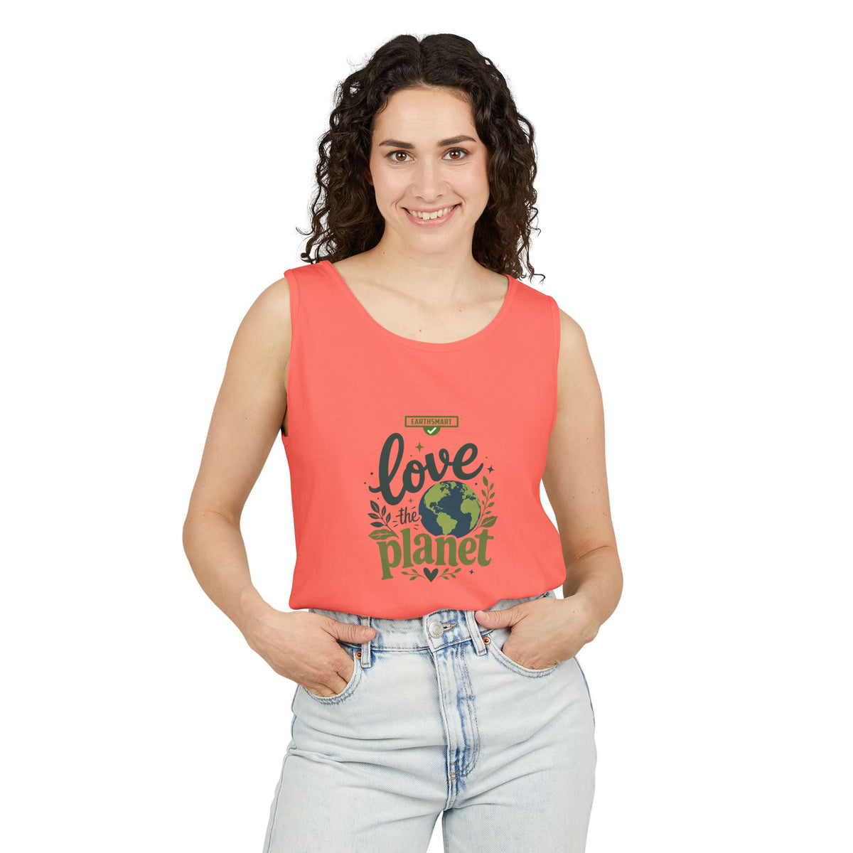 EARTHSMART Classic Tank top — Love the Planet - 100% cotton -  Eco Friendly.