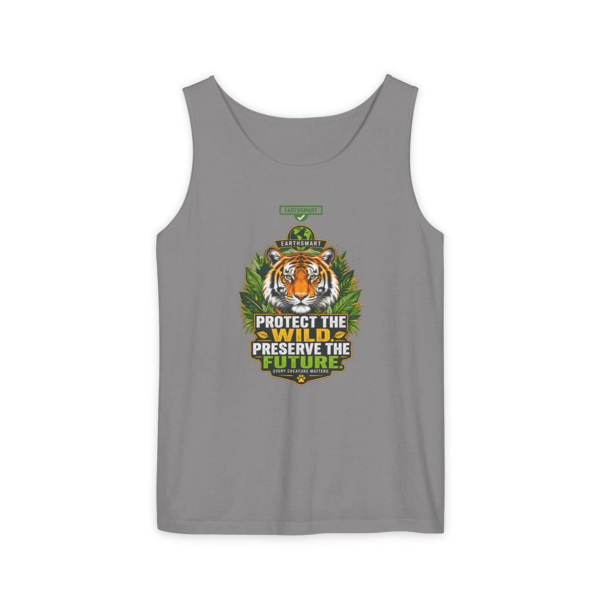 EARTHSMART Classic Tank top — PROTECT THE WILD - PRESERVE THE FUTURE - 100% cotton -  Eco Friendly.