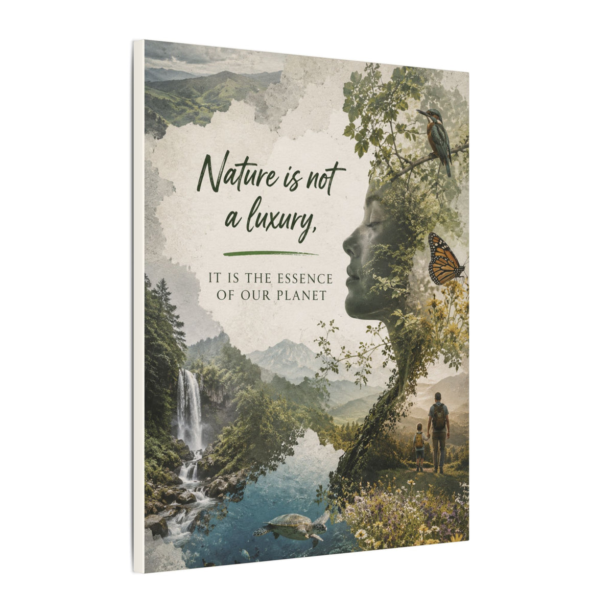 "Nature is not a luxury, it is the essence of our planet". Earthsmart Eco Canvas Wall Art (Matte Stretched Print).