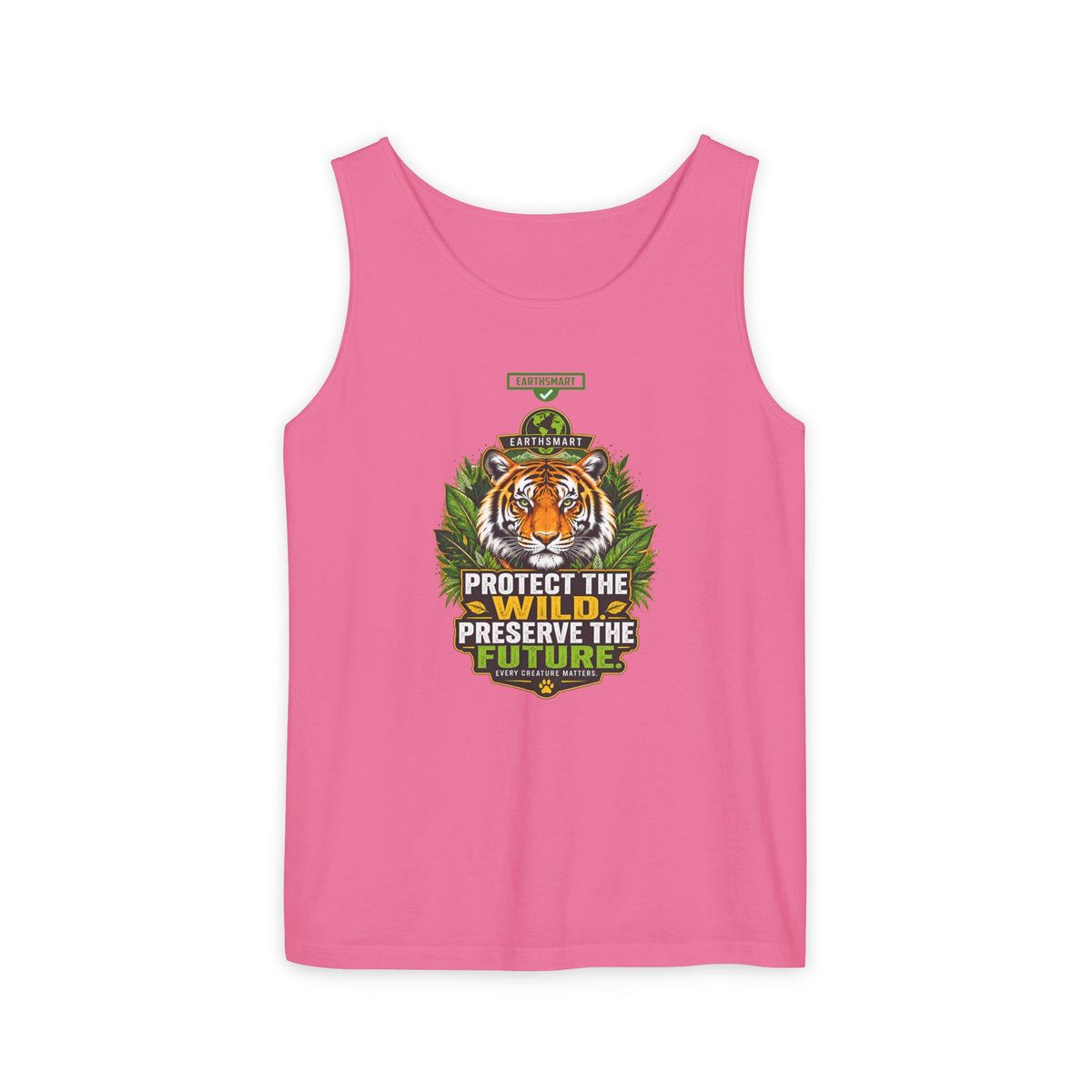 EARTHSMART Classic Tank top — PROTECT THE WILD - PRESERVE THE FUTURE - 100% cotton -  Eco Friendly.