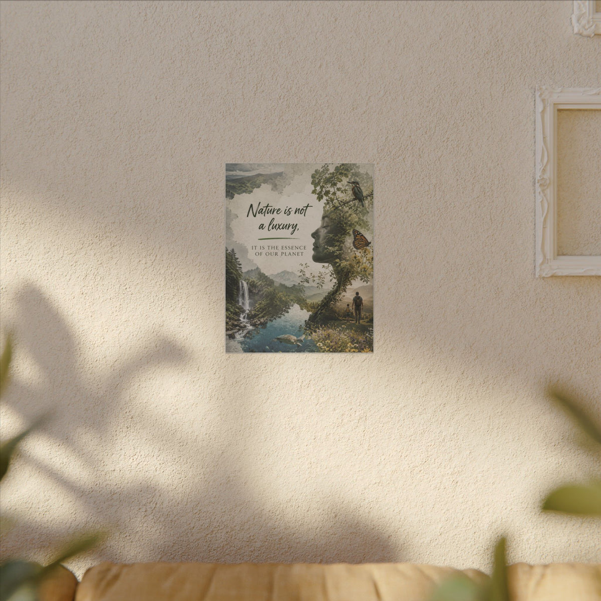 "Nature is not a luxury, it is the essence of our planet". Earthsmart Eco Canvas Wall Art (Matte Stretched Print).