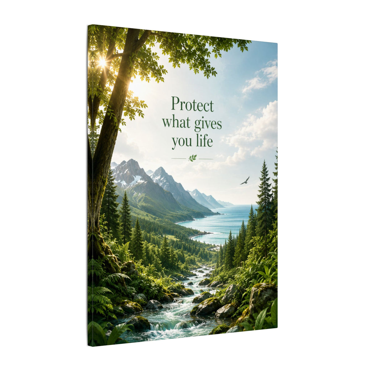 Copy of "SUSTAINABILITY IS NOT A SACRIFICE, IT'S A SMARTER WAY TO LIVE" (Geometric art style). Earthsmart Eco Canvas Wall Art (Matte Stretched Print).