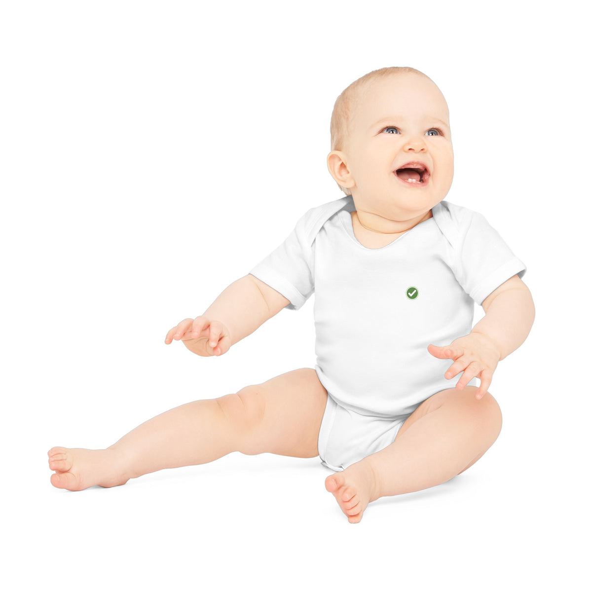 EARTHSMART EMBLEM - BABY BODYSUIT — ECO-FRIENDLY ORGANIC ONESIE (UNISEX) (0 - 18 MONTHS)
