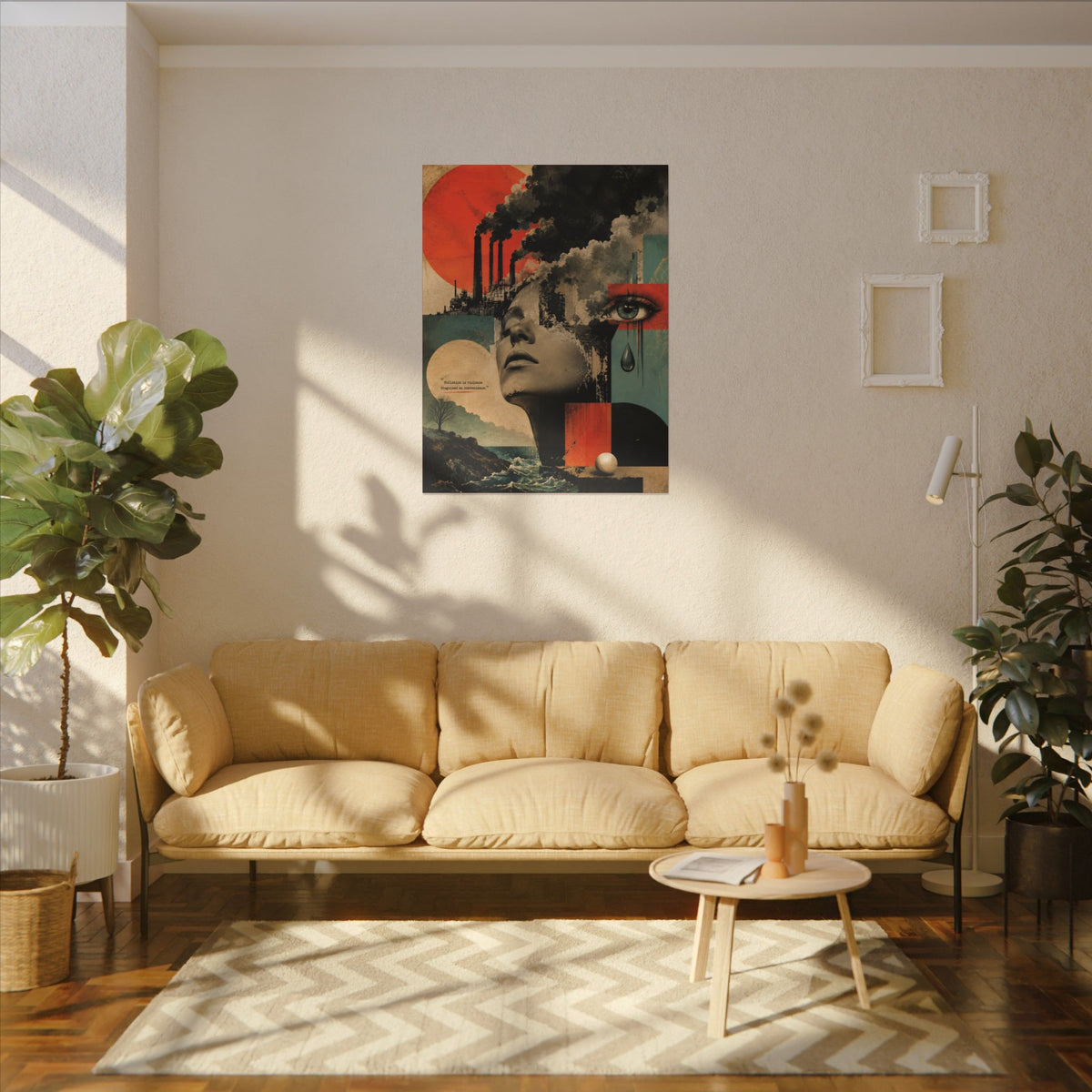 "POLLUTION IS VIOLENCE DISGUISED AS CONVENIENCE" - EARTHSMART WALL ART.