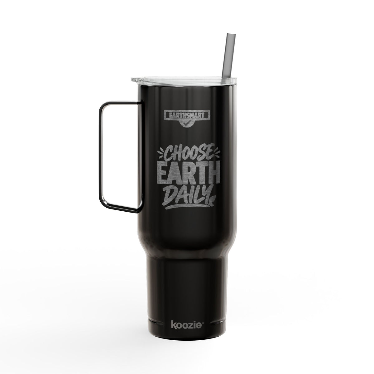 EARTHSMART Engraved Tumbler - 'Choose Earth Daily'  Recycled steel & 100% recycled plastic - (1.8L)