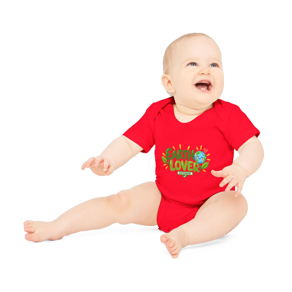 EARTHSMART BABY BODYSUIT — EARTH LOVER -  ECO-FRIENDLY ORGANIC ONESIE (UNISEX) (0 - 18 MONTHS)