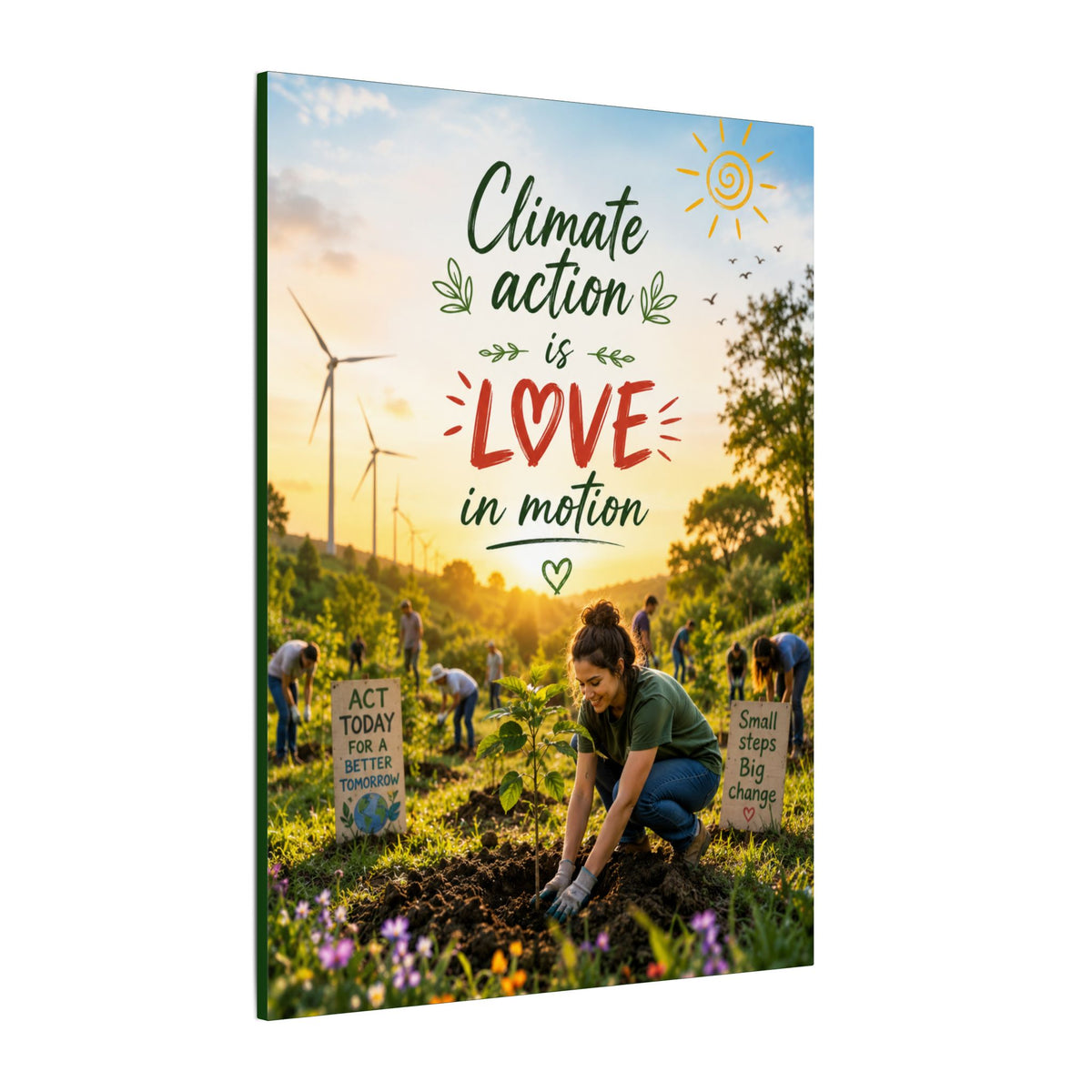 "Climate Action is Love in Motion" - Earthsmart Wall Art.
