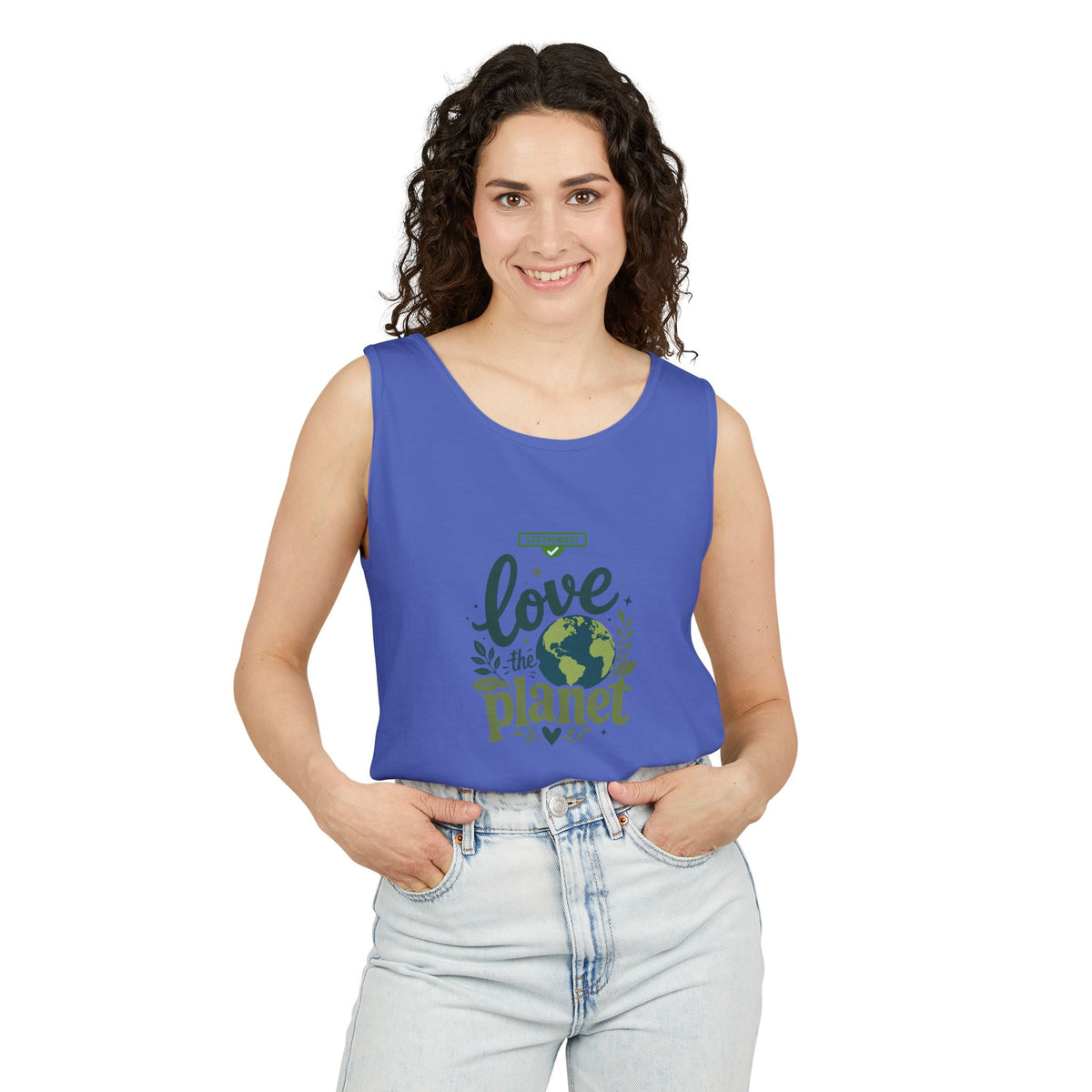 EARTHSMART Classic Tank top — Love the Planet - 100% cotton -  Eco Friendly.