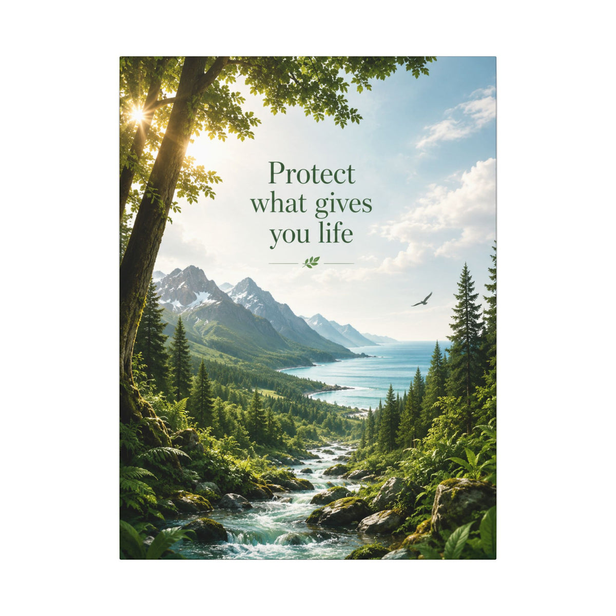 Copy of "SUSTAINABILITY IS NOT A SACRIFICE, IT'S A SMARTER WAY TO LIVE" (Geometric art style). Earthsmart Eco Canvas Wall Art (Matte Stretched Print).
