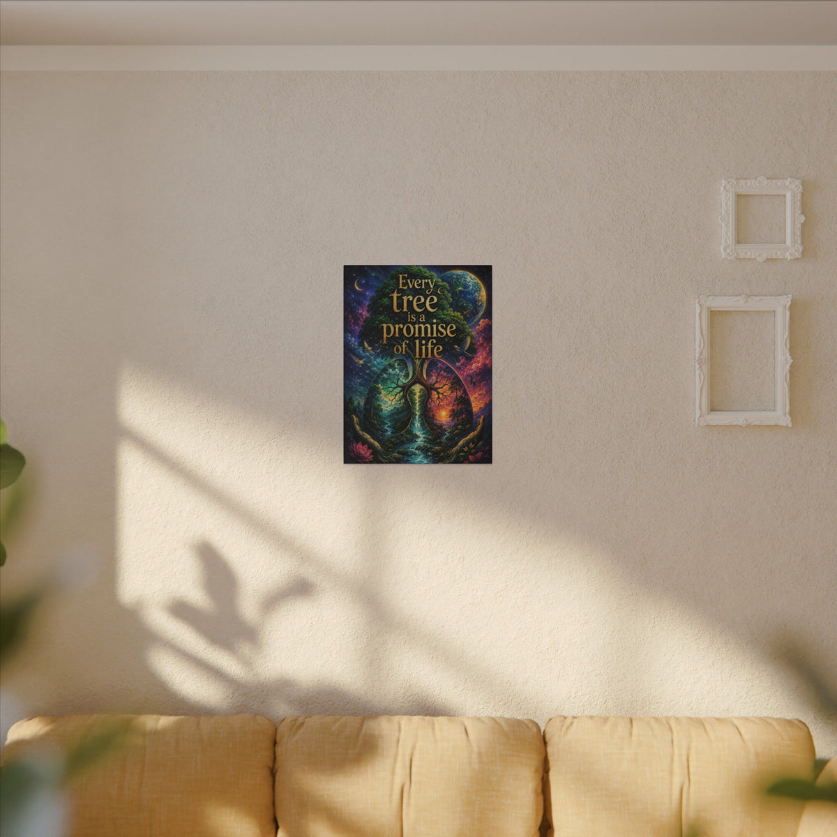 Copy of "EVERY TREE IS A PROMISE OF LIFE" (Surrealist art style). Earthsmart Eco Canvas Wall Art (Matte Stretched Print).