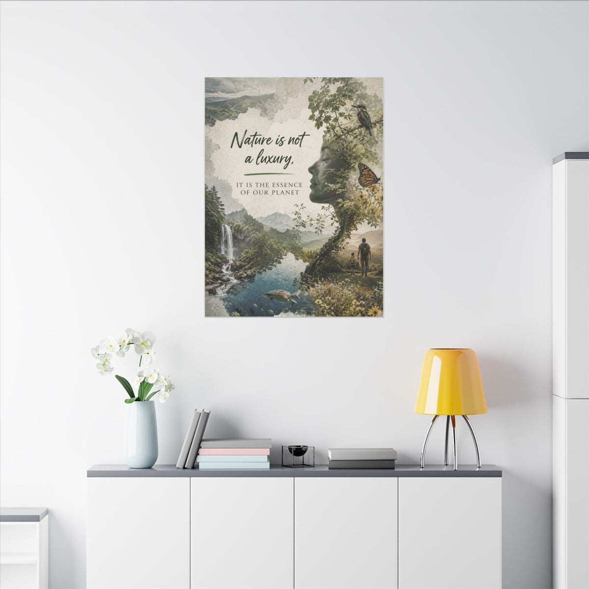 "Nature is not a luxury, it is the essence of our planet". Earthsmart Eco Canvas Wall Art (Matte Stretched Print).