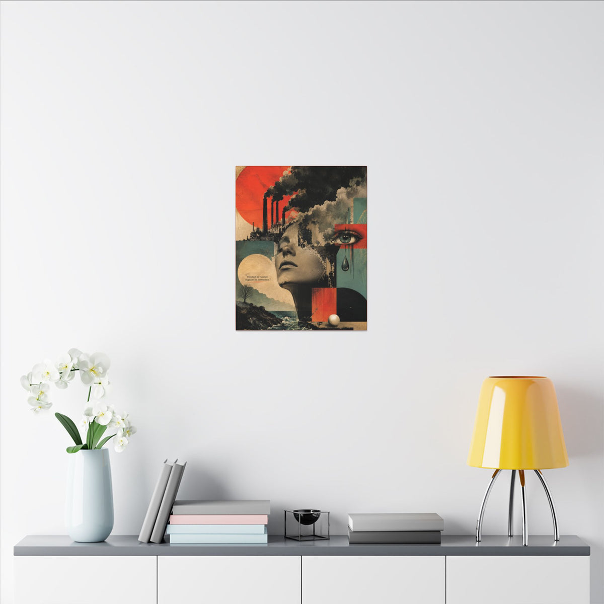 "POLLUTION IS VIOLENCE DISGUISED AS CONVENIENCE" - EARTHSMART WALL ART.