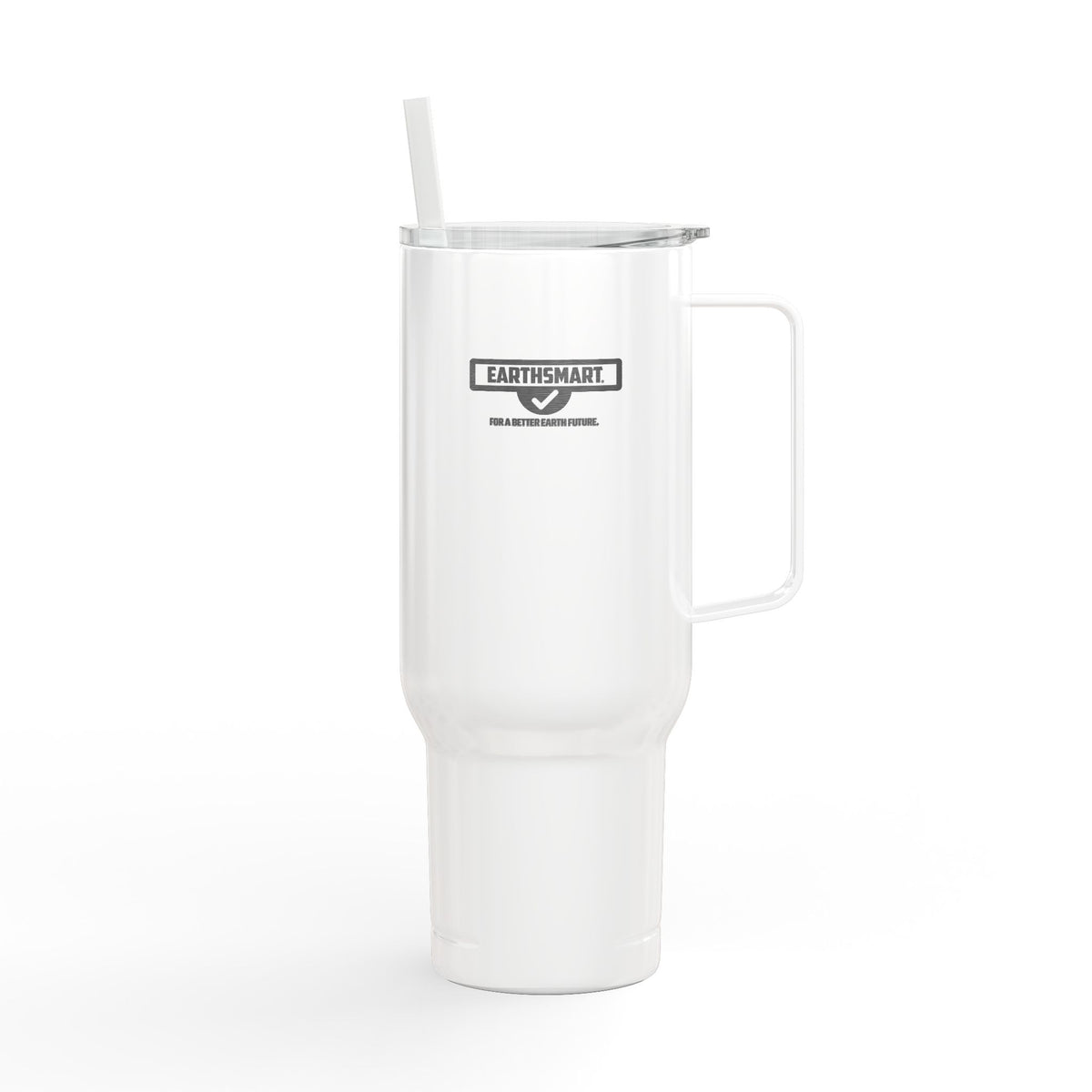 EARTHSMART Engraved Tumbler — 'I LOVE EARTH' RECYCLED STEEL & 100% RECYCLED PLASTIC. (1.8L - 40oz).