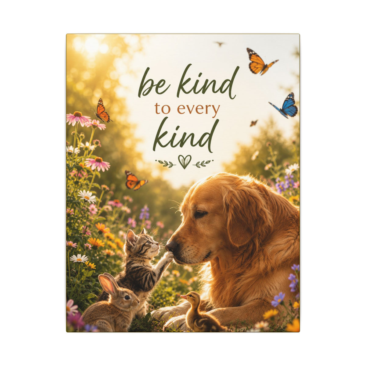 "BE KIND TO EVERY KIND" - Earthsmart Canvas Wall Art