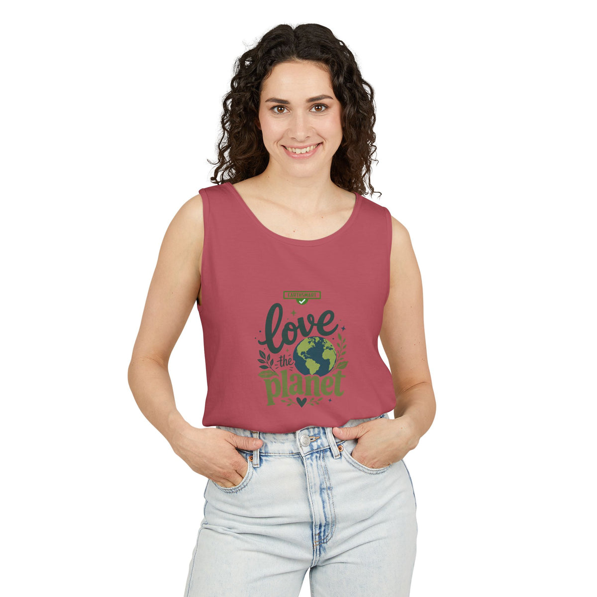 EARTHSMART Classic Tank top — Love the Planet - 100% cotton -  Eco Friendly.