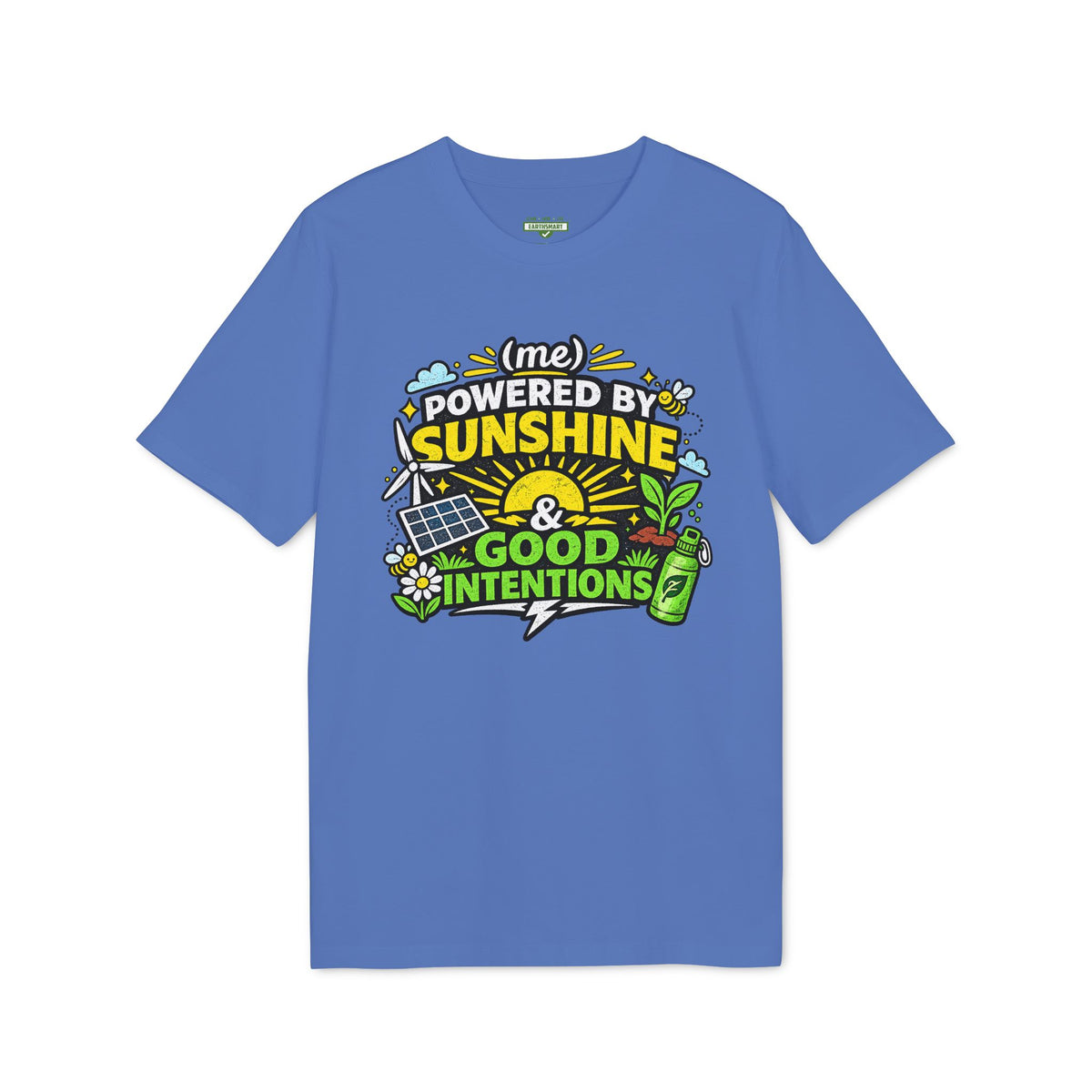 Earthsmart 'EARTH MOOD' Tee — "POWERED BY SUNSHINE". (UNISEX).
