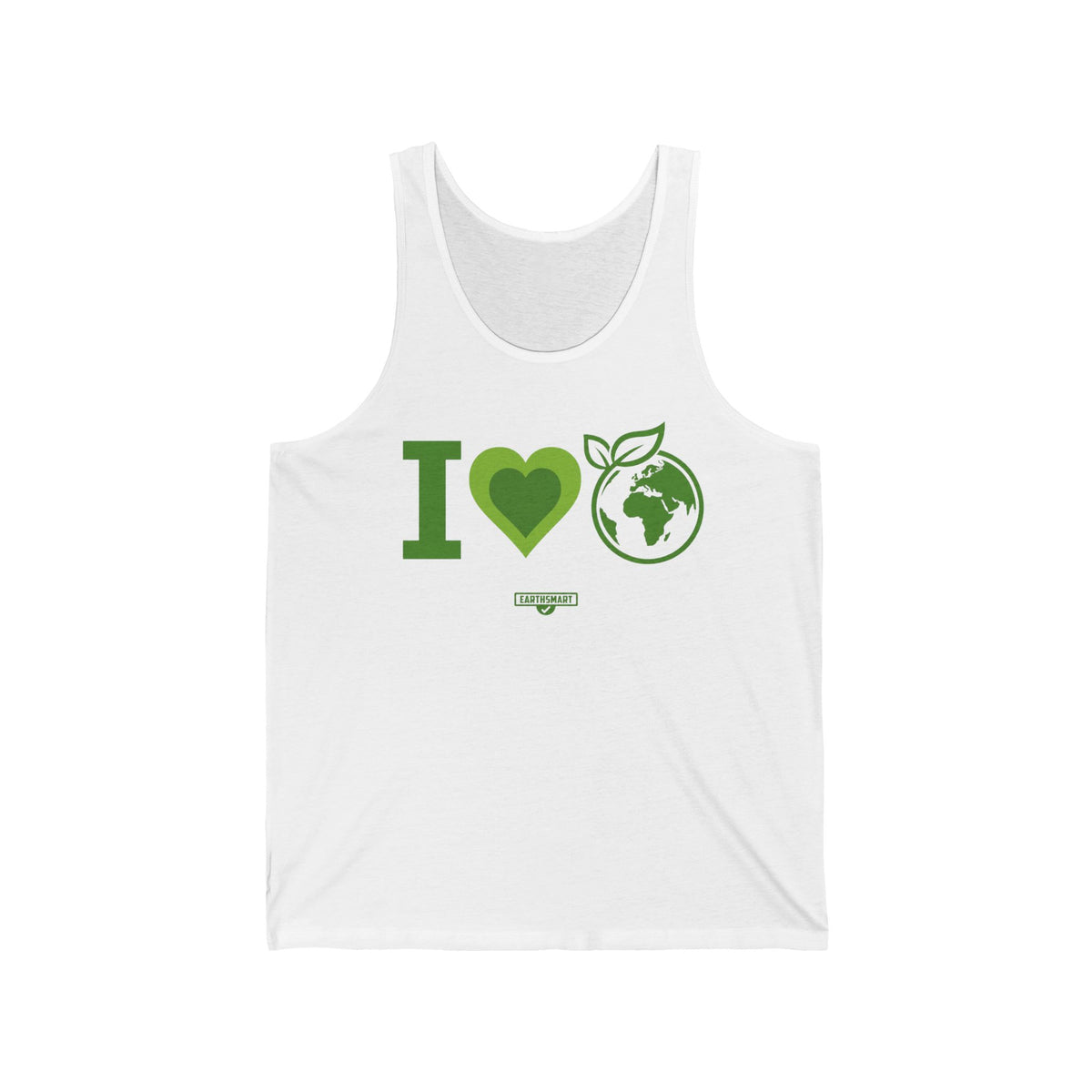 Earthsmart Tank Top - 'i LOVE EARTH'— Eco-Friendly - 100% Cotton.