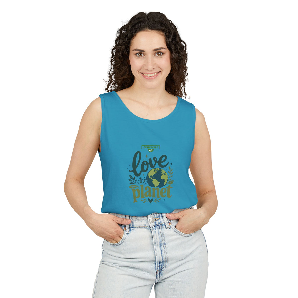 EARTHSMART Classic Tank top — Love the Planet - 100% cotton -  Eco Friendly.