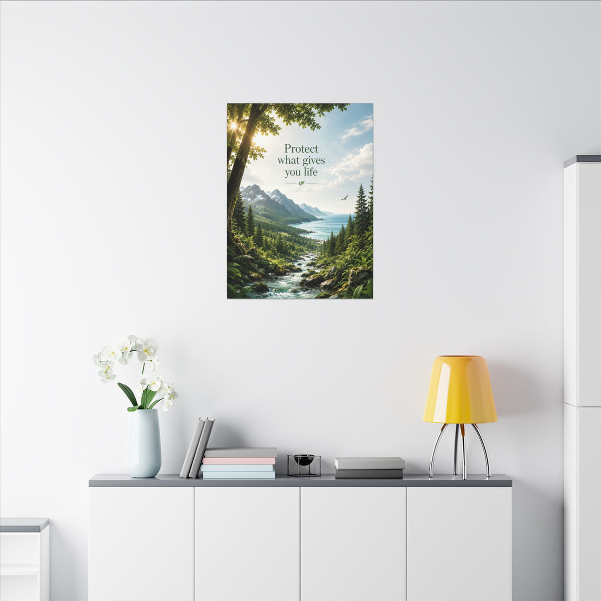 Copy of "SUSTAINABILITY IS NOT A SACRIFICE, IT'S A SMARTER WAY TO LIVE" (Geometric art style). Earthsmart Eco Canvas Wall Art (Matte Stretched Print).