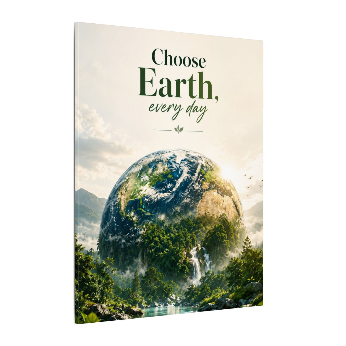 "CHOOSE EARTH EVERYDAY" - Earthsmart Canvas Wall Art.