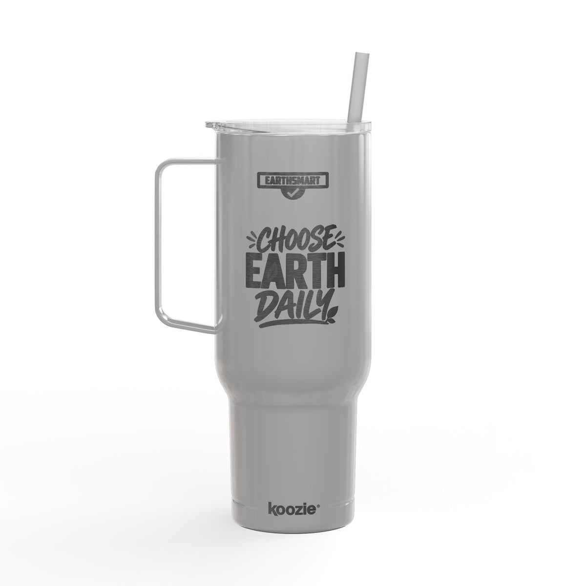 EARTHSMART Engraved Tumbler - 'Choose Earth Daily'  Recycled steel & 100% recycled plastic - (1.8L)