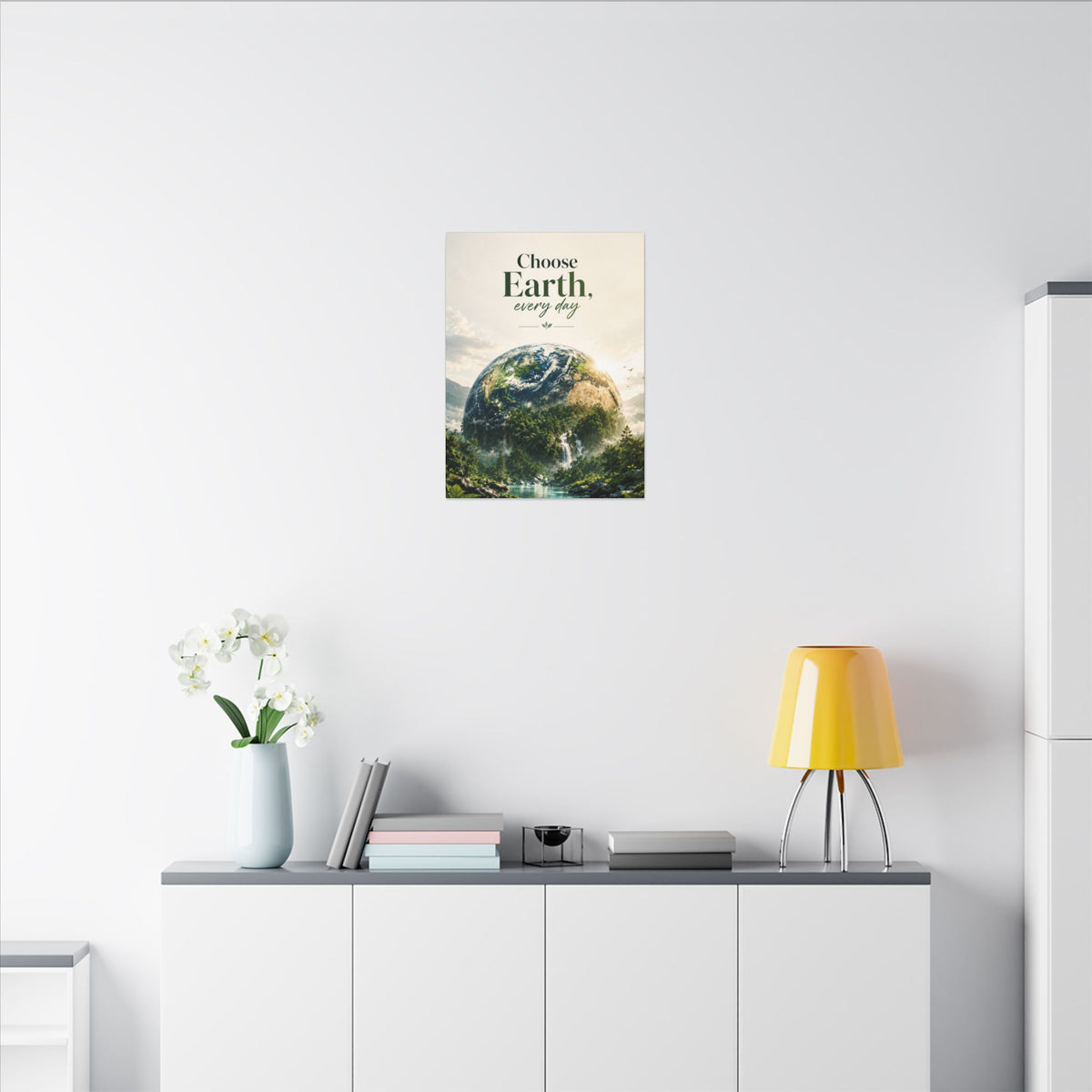 "CHOOSE EARTH EVERYDAY" - Earthsmart Canvas Wall Art.