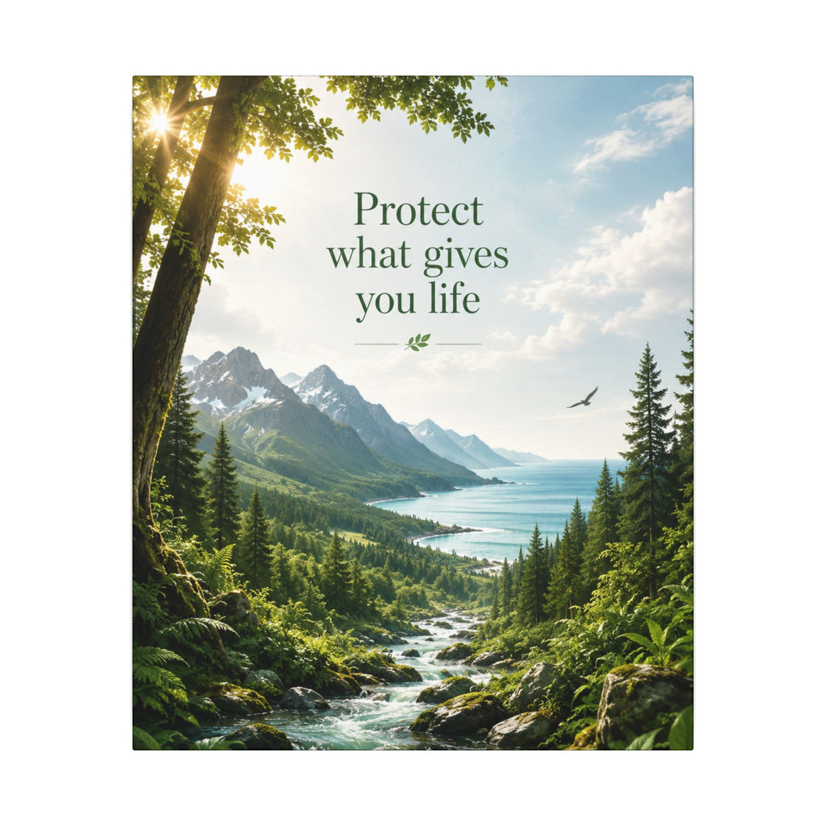 Copy of "SUSTAINABILITY IS NOT A SACRIFICE, IT'S A SMARTER WAY TO LIVE" (Geometric art style). Earthsmart Eco Canvas Wall Art (Matte Stretched Print).