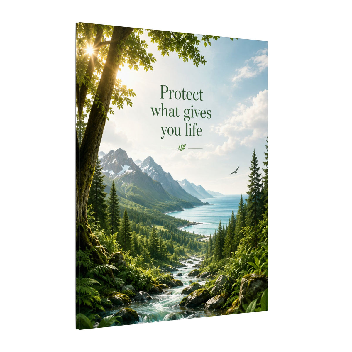 Copy of "SUSTAINABILITY IS NOT A SACRIFICE, IT'S A SMARTER WAY TO LIVE" (Geometric art style). Earthsmart Eco Canvas Wall Art (Matte Stretched Print).