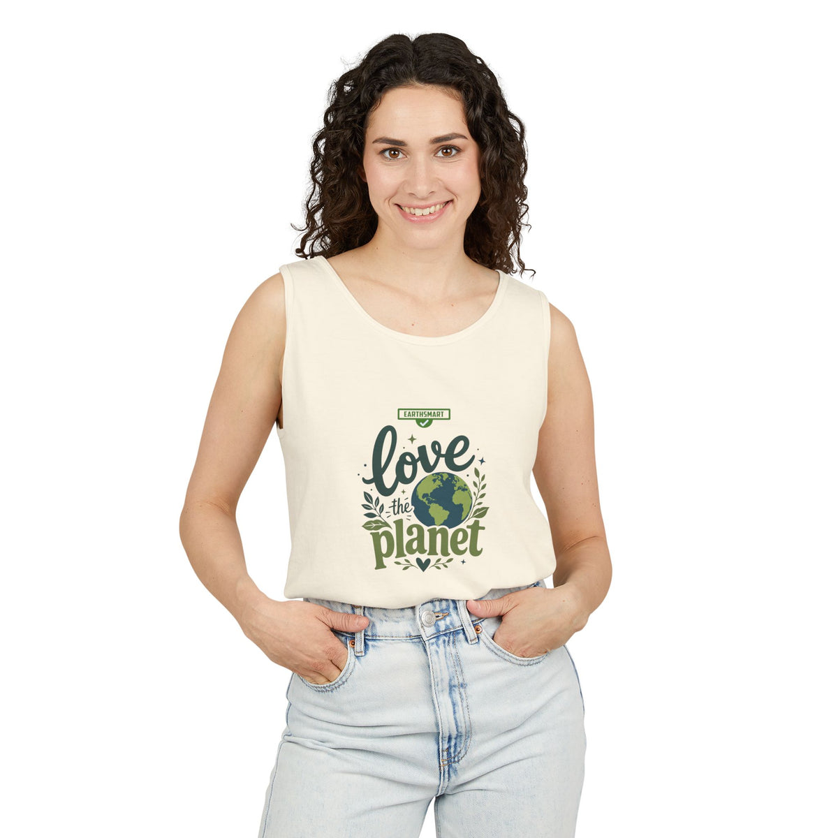 EARTHSMART Classic Tank top — Love the Planet - 100% cotton -  Eco Friendly.