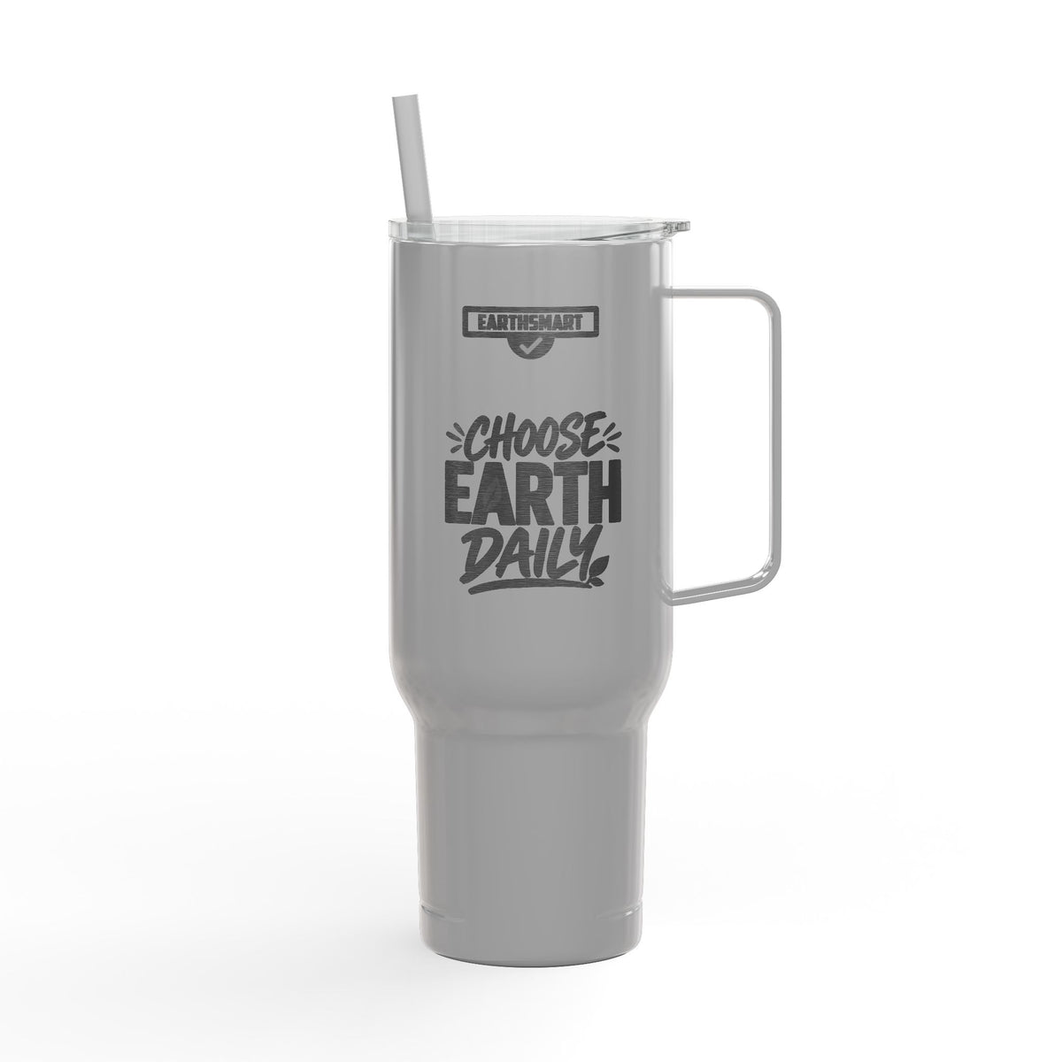 EARTHSMART Engraved Tumbler - 'Choose Earth Daily'  Recycled steel & 100% recycled plastic - (1.8L)