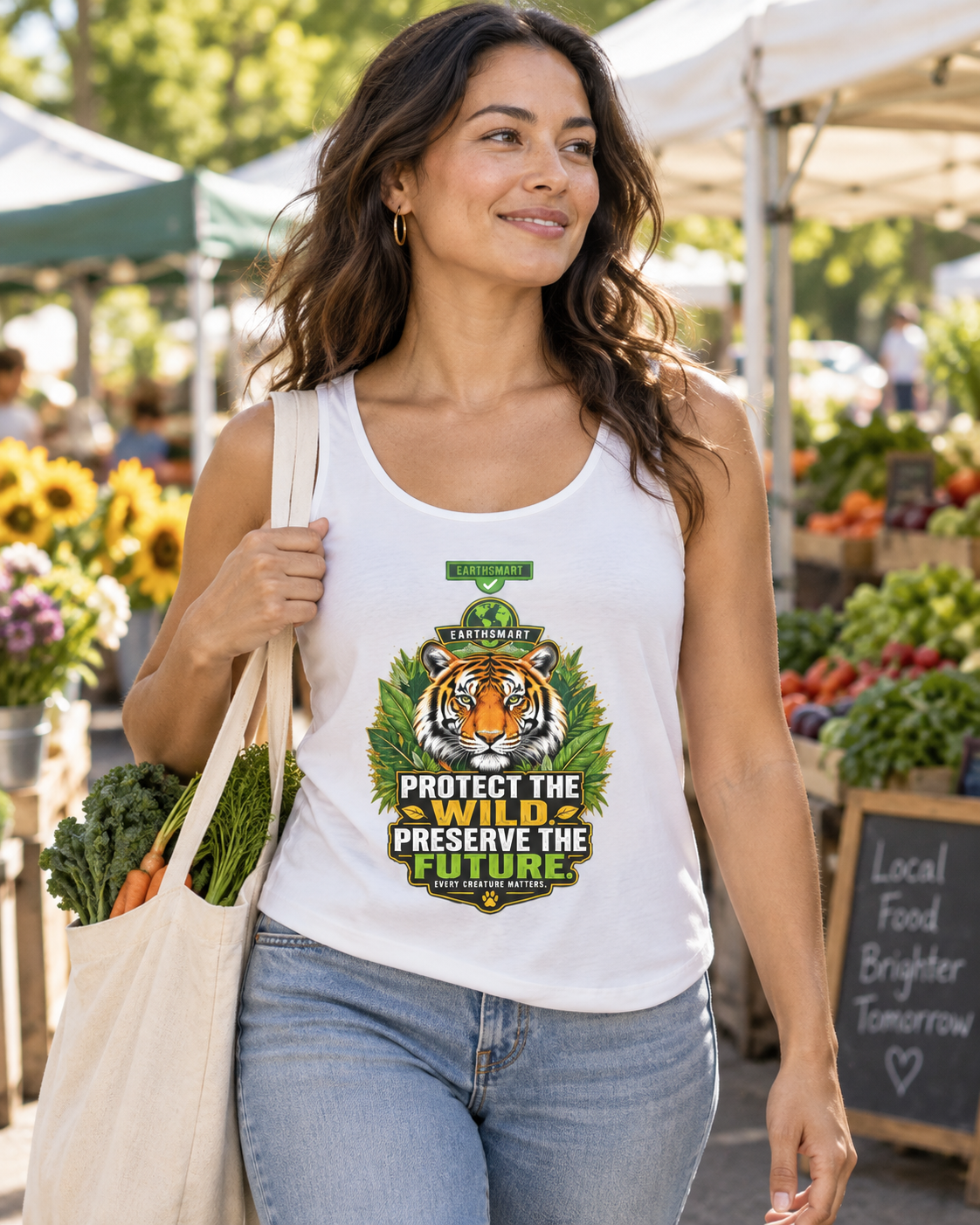 EARTHSMART Classic Tank top — PROTECT THE WILD - PRESERVE THE FUTURE - 100% cotton -  Eco Friendly.