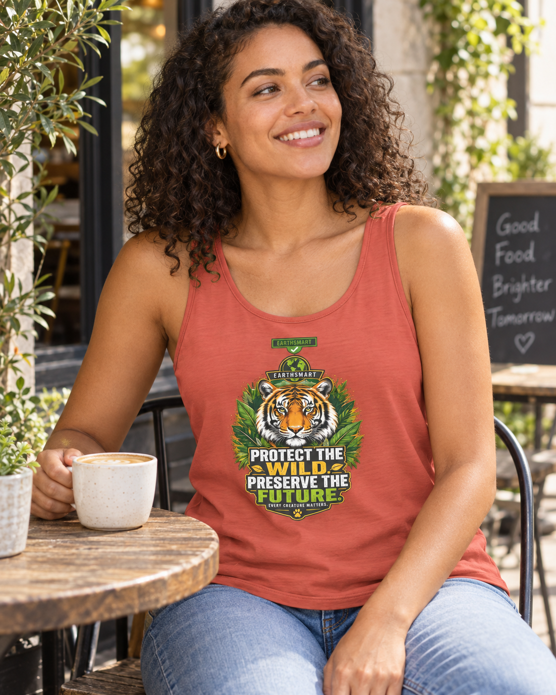 EARTHSMART Classic Tank top — PROTECT THE WILD - PRESERVE THE FUTURE - 100% cotton -  Eco Friendly.