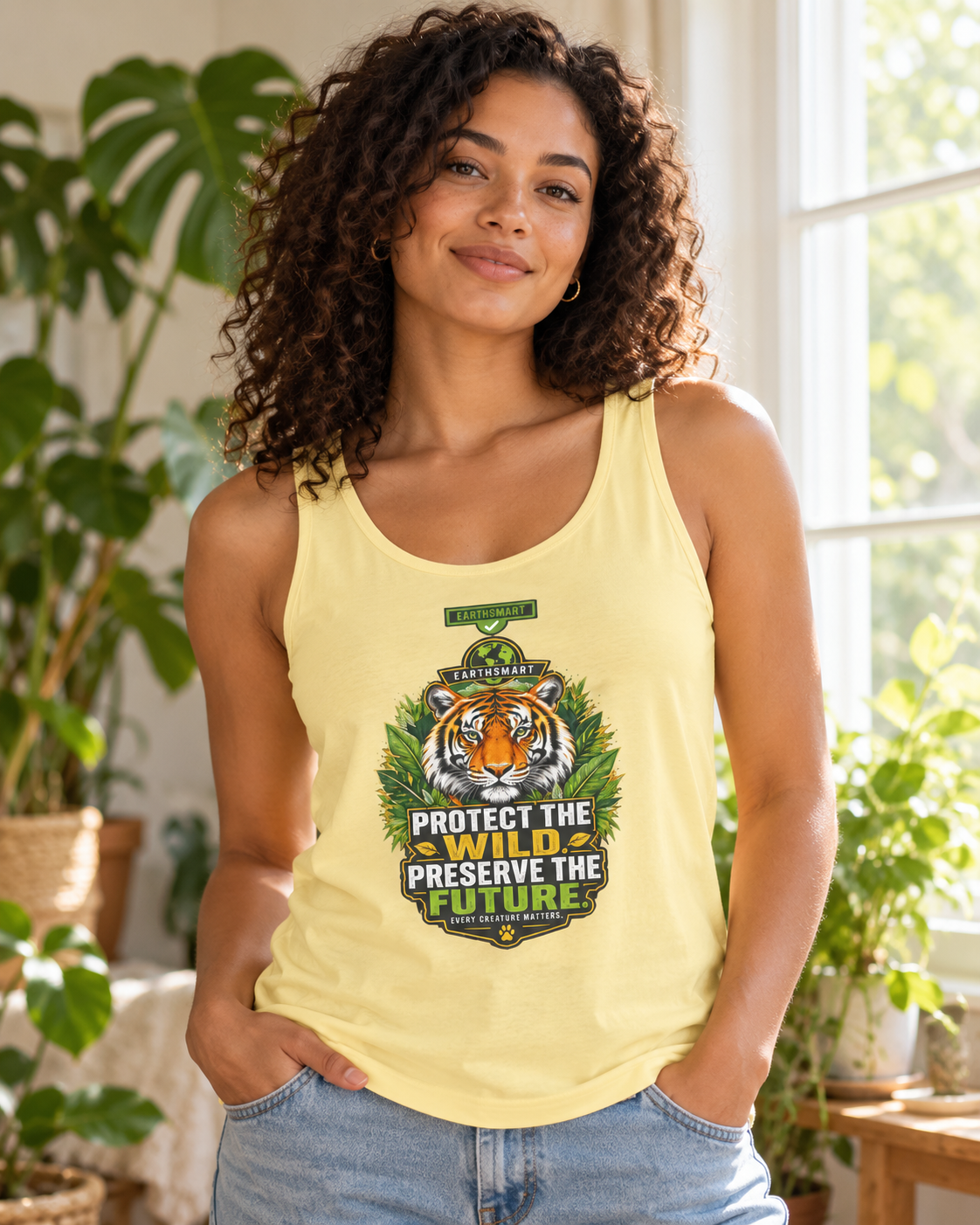 EARTHSMART Classic Tank top — PROTECT THE WILD - PRESERVE THE FUTURE - 100% cotton -  Eco Friendly.